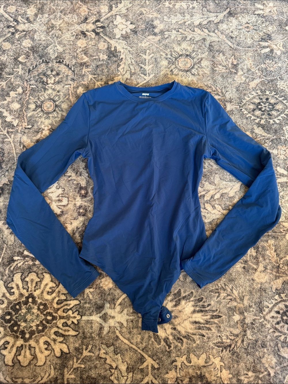 SKIMS Fits Everybody Long-Sleeve Crew Neck Bodysuit